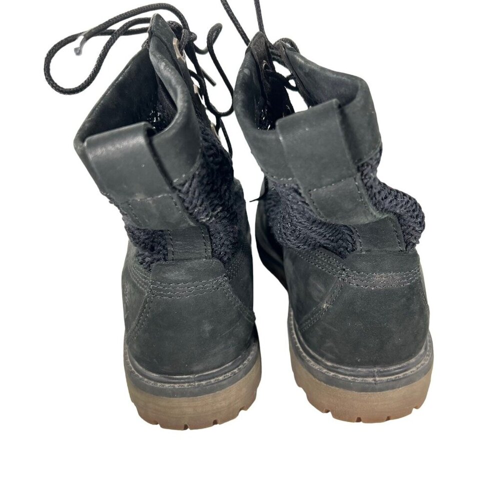 TImberland Womens Combat Boots Black Nubuck Open Weave Mesh Sz US 7.5 EU 38.5 - Picture 3 of 11